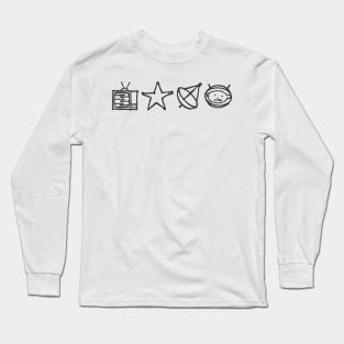 U2 - Zoo TV Symbols - Black Long Sleeve T-Shirt